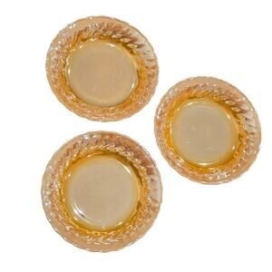 Vintage Anchor Hocking Fire‎ King Peach Luster Shell Set Of 3 Plates 8 inch